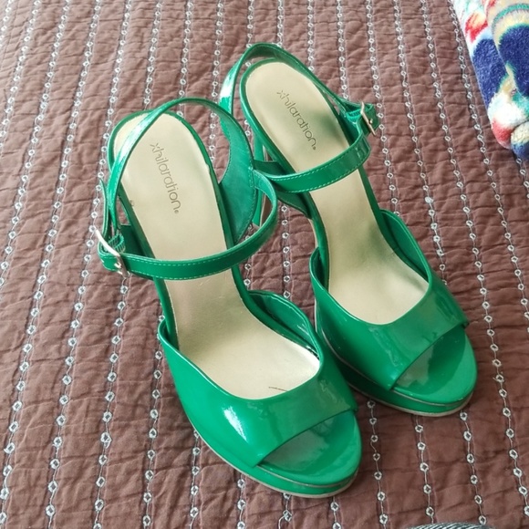 Xhilaration Shoes - Green high platform shoes